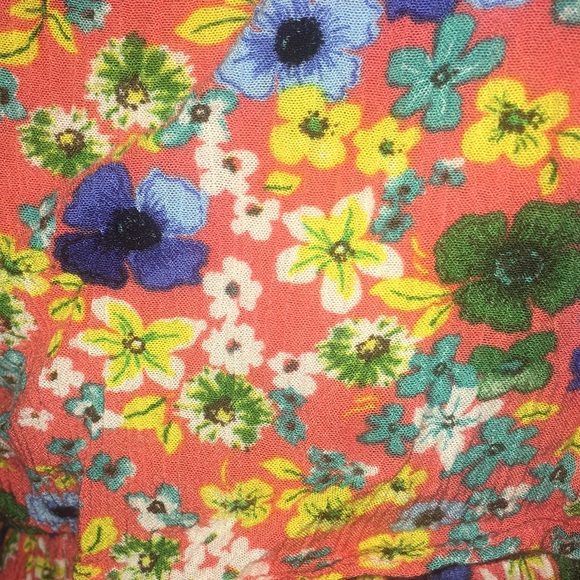 Cute Peek-A-Boo Back Floral Mini Dress - Picture 2 of 7